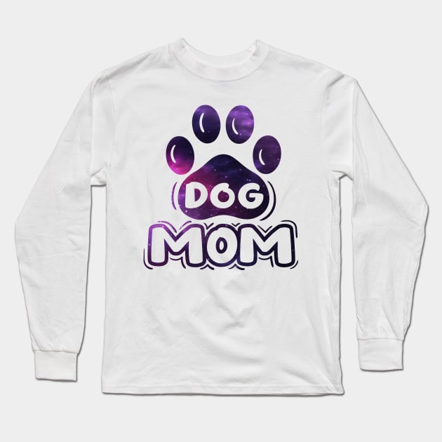 Dog Mom Typography Long Sleeve T-Shirt by trendybestgift